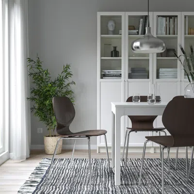 Ikea Sigtrygg Chair, Dark Brown/sefast Chrome Plated, Tested For: 243 Lb