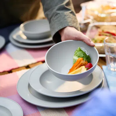 Ikea Simkrabba Bowl, Plastic/green-gray, 6 "