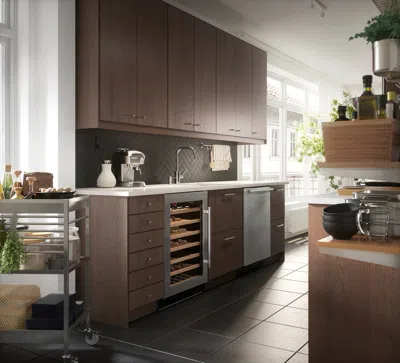 Ikea Sinarp Drawer Front, Brown, 36x10 "