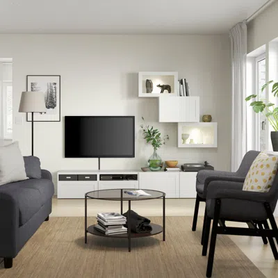 Ikea Sindvik Glass Door, White/clear Glass, 23 1/2x15 "