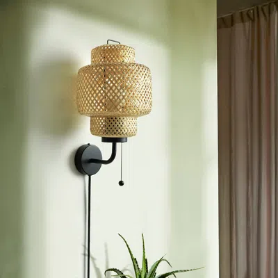 Ikea Sinnerlig Wall Lamp, Bamboo/handmade, Max.: 13 W