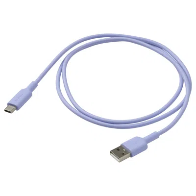 Ikea Sittbrunn Usb-a To Usb-c, Lilac, 3 ' 3 " In Purple