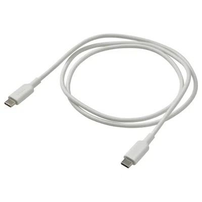 Ikea Sittbrunn Usb-c To Usb-c, White, 3 ' 3 "