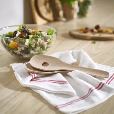 Ikea Skallknekt 2-piece Salad Server Set, Solid Birch, Length: 9 "