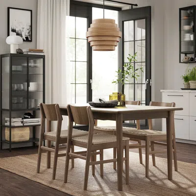 Ikea Skansnäs Extendable Table, Brown Beech/veneer, 59/80 3/4x35 3/8 "