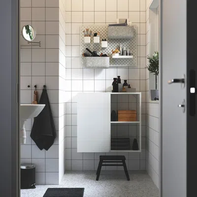 Ikea Skådis Storage Basket, Gray, Height: 6 ¾ "