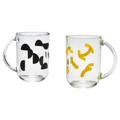 Ikea Skedstör Mug, Mixed Colors Yellow/black, 10 oz