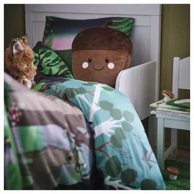 Ikea Skogsduva Cushion With Pocket, Acorn Shaped/brown, 12 ½x14 ½ "