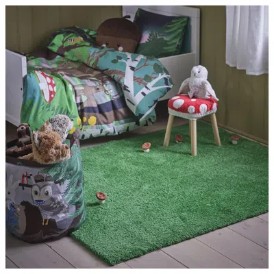 Ikea Skogsduva Rug, High Pile, Green, 4 ' 4 "x5 ' 3 "