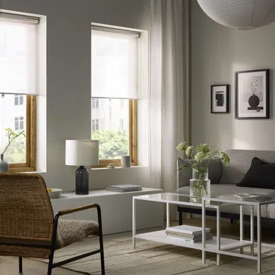 Ikea Skogsklöver Roller Blind, White, 30x76 ¾ "
