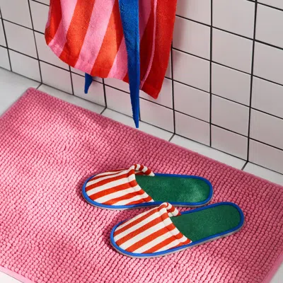Ikea Skogssallat Slippers, Red/white/stripe, L/xl