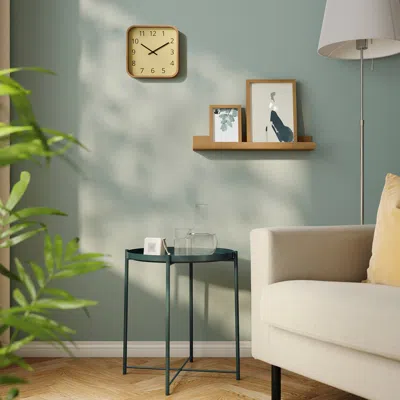 Ikea Skogssvala Wall Clock, Oak Veneer, 9 ½x9 ½ " In Brown