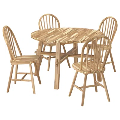 Ikea Skogsta / Skogsta Table And 4 Chairs, Acacia/acacia, 47 1/4 "