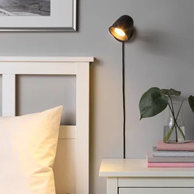 Ikea Skurup Wall Lamp, Black, Max.: 8 W