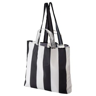 Ikea Skynke Shopping Bag, Stripe/black White, 17 ¾x14 ¼ "
