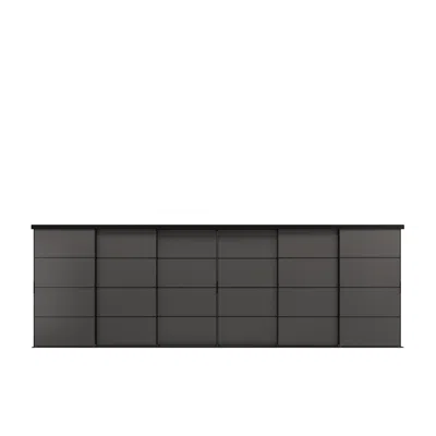Ikea Skytta / Mehamn Sliding Door, Black/double Sided Dark Gray, 237 3/8x80 1/2 "