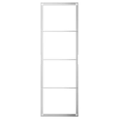 Ikea Skytta Sliding Door Frame, Aluminum, 30 3/8x91 " In Silver