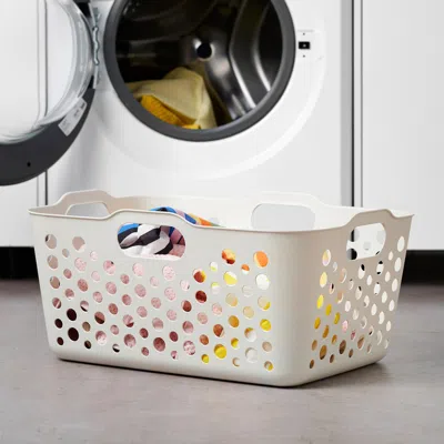 Ikea Slibb Laundry Basket, White, 10 Gallon