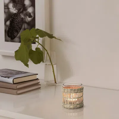 Ikea Slipprig Tealight Holder, Handmade Sedge, Height: 3 "