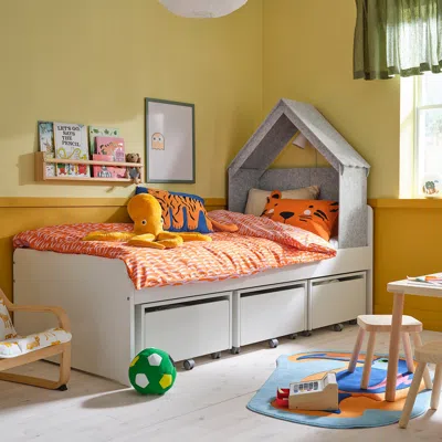 Ikea Släkt Bed Frame, Incl Bed Accessory/gray, Twin