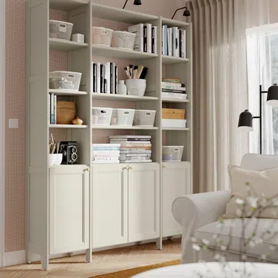 Ikea Slåtteräng Storage Basket, Off-white, 9 ¾x12 ½x6 "