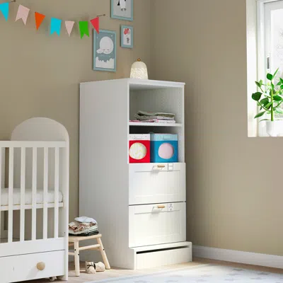 Ikea Småstad / Uppföra Bookcase, White With Frame/with 2 Drawers, 23 5/8x25 5/8x53 1/2 "