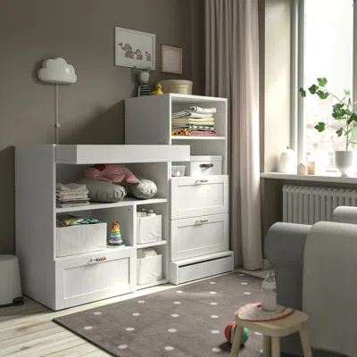 Ikea Småstad / Uppföra Changing Table, White With Frame/with Bookcase, 59x31 1/2x53 1/2 "