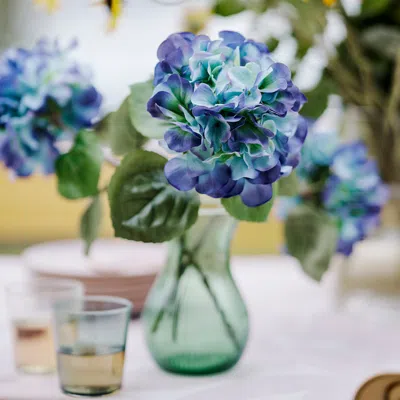 Ikea Smycka Artificial Flower, Indoor/outdoor/hydrangea Blue-lilac, 21 ¾ " In Green