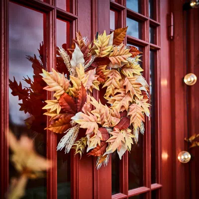 Ikea Smycka Artificial Wreath, Indoor/outdoor/leaf Orange-brown, 23 ½ "