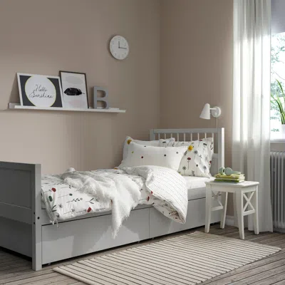Ikea Smyga Bed Frame With Storage, Light Gray, Twin