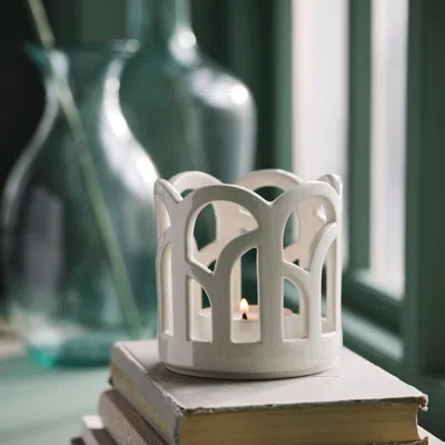 Ikea Snösiska Candle Holder, Off-white, 4 3/8 "