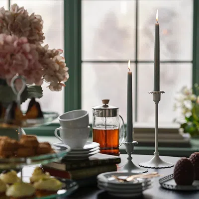 Ikea Snösiska Candlestick, Off-white, 9 ¾ " In Multi