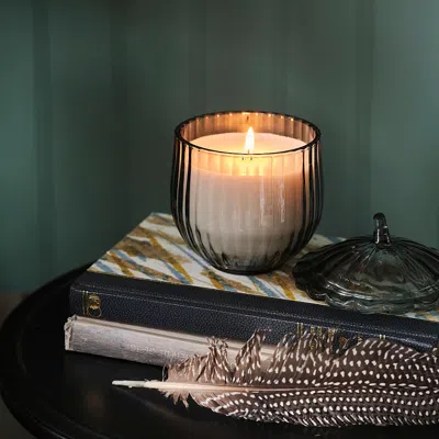 Ikea Snösiska Scented Candle In Glass With Lid, Cinnamon And Warm Wood Dark Gray-green, 40 Hr In Multi