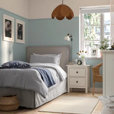 Ikea Solfibbla Comforter Set, Gray White/stripe, Twin/twin X-long