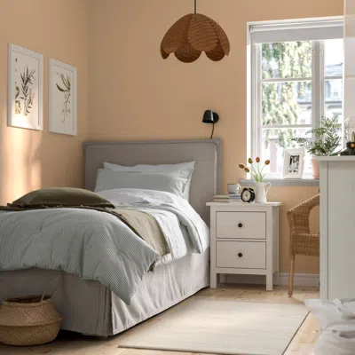 Ikea Solfibbla Comforter Set, White Green/stripe, Twin/twin X-long