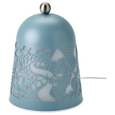 Ikea Solskur Led Table Lamp, Light Blue/nickel Plated, Cord Length: 6 ' 7 "