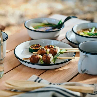 Ikea Soluppgång Plate, Enamelled Steel, 8 " In White