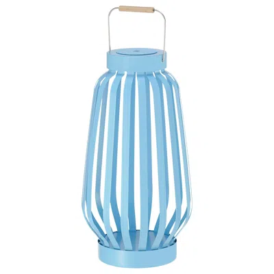 Ikea Solvinden Led Floor Lamp, Blue/stripe Battery Operated, 17 "