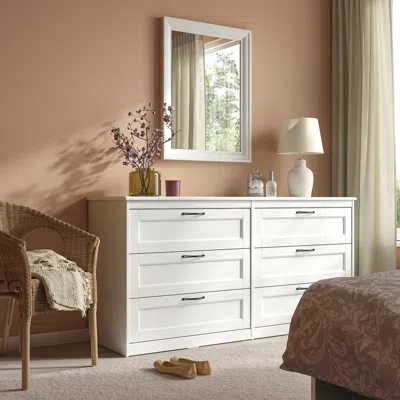 Ikea Songesand 6-drawer Dresser, White, 63 3/8x32 1/4 "