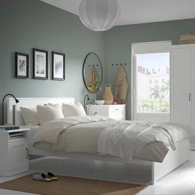 Ikea Songesand Bedroom Furniture, Set Of 5, White, Full