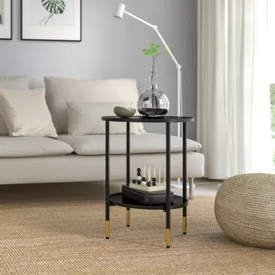 Ikea Äsperöd Side Table, Black/glass Black, 17 3/4 "