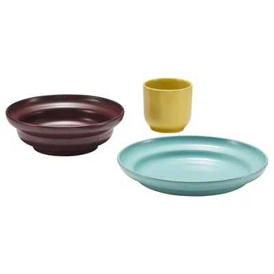 Ikea Spjutlilja 3-piece Serving Set, Mixed Colors In Multi