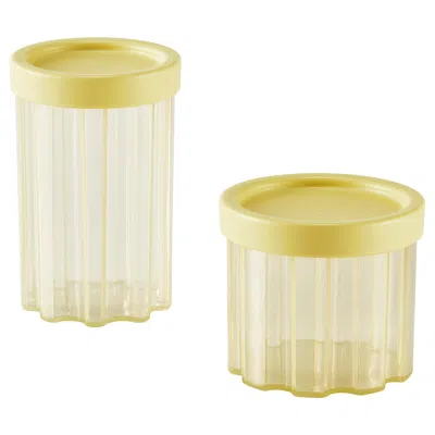 Ikea Spjutlilja Jar With Lid, Set Of 2, Light Yellow