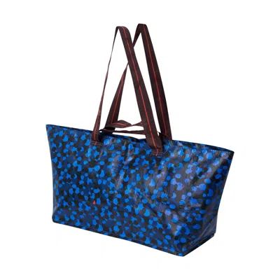 Ikea Spjutsö Shopping Bag, Blue Patterned, 7x17 ¾x11 "/6 Gallon