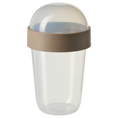 Ikea Splitterny Snack Container, Clear/light Gray-brown, 10 oz
