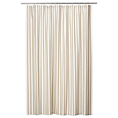 Ikea Stavbjörnbär Shower Curtain, Beige/white, 72x72 "