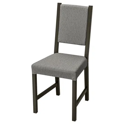 Ikea Stefan Chair, Brown-black/knisa Gray/beige, Depth: 19 1/4 "
