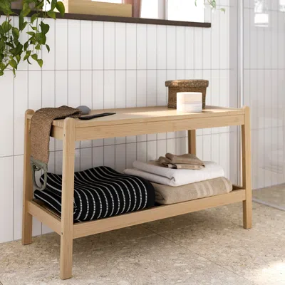 Ikea Stegesund Bench, Light Bamboo, 31 1/8x13 3/8 " In Brown