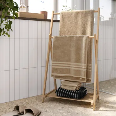 Ikea Stegesund Towel Stand, Light Bamboo, Height: 35 ¾ " In Brown