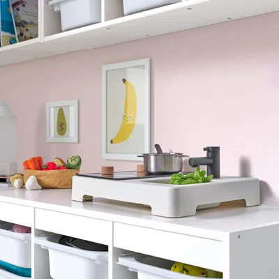 Ikea Stenmus Mini-play Kitchen, White/black, Length: 16 7/8 "